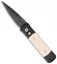 Pro-Tech Godson Tuxedo Automatic Knife Ivory Micarta (3.15" Black) 752