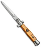 SKM 7" Italian Stiletto Automatic Knife Orange Pearlex (3" Satin Dagger)