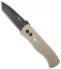Emerson Pro-Tech CQC-7 Tanto Automatic Knife Tan Knurled (3.25" Black)