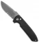 Pro-Tech Les George Rockeye Automatic Knife Black (3.375" Gray DLC Serr) LG122