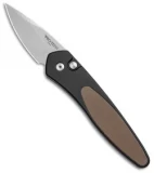 Pro-Tech Half-Breed Automatic Knife Brown G-10 (1.95" Stonewash Plain) 3640-Brn