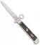 AGA Campolin 9" Francese Ring Pull Automatic Knife Stag Horn (3.7" Satin Flat)