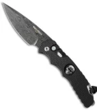 Pro-Tech TR-4 Limited Edition Skull Automatic Knife Knurled Black (4" Damasteel)