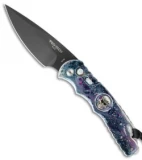 Pro-Tech TR-4 Skull Automatic Knife Gray/Magenta Splash (4" Black)