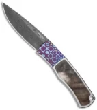 Pro-Tech Magic BR-1 "Whiskers" Custom Knife Black Lip Pearl/Moku-Ti (Damascus)