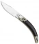 AGA Campolin Diana Lever Lock Automatic Knife Ebony Wood (3.75" Satin)