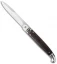 SKM 9.5" Fancy Lever Lock Automatic Knife Dark Wood (4" Satin Bayo)