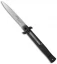 AKC Leverletto  9" Lever Lock  Automatic Italian Knife Black (4" Satin Flat)