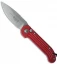 Microtech LUDT Automatic Knife Red (3.4" Stonewash) 135-10RD