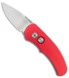 Pro-Tech Runt J4 Automatic Knife Red Handle (1.94" Satin) 4421