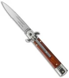 AKC Leverletto  7.75" Lever Lock  Auto Italian Knife Cocobolo (3.2" Satin Serr)