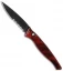 Piranha DNA Automatic Knife Red Marble Tactical (3.25" Black Serr)