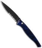 Piranha DNA Automatic Knife Blue Marble Tactical (3.25" Black Serr)