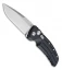 Hogue Knives EX-A01 Drop Point Automatic Knife Black Aluminum (3.5" Stonewash)
