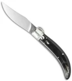 Lepre 9" Sicilian Picklock Automatic Knife Dark Horn (3.7" Satin)