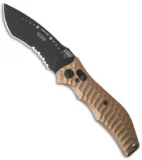 HTM Gun Hammer Radian Automatic Knife Flat Dark Earth (3.5" Black Serr)