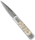 Pro-Tech Godfather Ultimate Steel Custom Knife Engraved/Mastodon (Damascus)