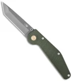 GT Knives Police Tanto Automatic Knife Green (3.5" Gray) GT311