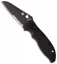 Spyderco Embassy Automatic Knife (3.13" Black Serr) C121BKPS
