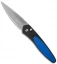 Pro-Tech Newport Automatic Knife Blue G-10 (3" Stonewash) 3440-Blue