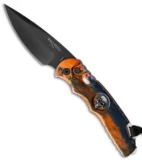 Pro-Tech TR-4 Skull Automatic Knife Lava Splash (4" Black) TR-4.64