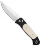 Pro-Tech Brend 3 Medium Tuxedo Automatic Knife Ivory Micarta (3.75" Satin)