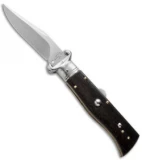 AGA Campolin 7.5" Calibro Humpback Automatic Knife Ebony Wood (3.4" Satin)