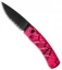 Piranha X Automatic Knife Pink Tactical (3.3" Black Serr)