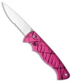 Hot Pink Piranha Pocket Automatic Knife (SER) P1-PKS