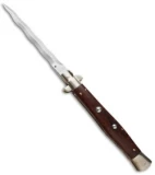 AGA Campolin 13" Snake Wood Automatic Knife Italian Stiletto (Kriss Plain)