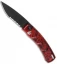 Piranha X Automatic Knife Red Tactical (3.3" Black Serr)