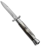 AKC Swinguard 9" Automatic Italian Stiletto Brazilian Horn (4" Satin Bayonet)