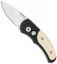 Pro-Tech Runt J4 Tuxedo Automatic Knife Black/Ivory Micarta (1.94" Satin) 4451