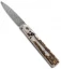 AKC Classic 6" Lever Lock  Automatic Italian Knife Stag Horn (2.5" Damascus)