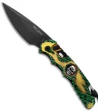 Pro-Tech PK Custom TR-4 Skull USN GVI Automatic Knife (4" Black)