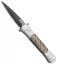 Pro-Tech Large Don Steel Custom Automatic Knife Mastodon Tooth (4.5" Damascus)