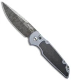 Pro-Tech TR-3 Custom Automatic Knife Carbon Fiber (3.5" Damascus)