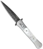 Pro-Tech Steel Custom Large Don Automatic Knife Mother of Pearl (4.5" Damascus)