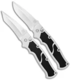 Walter Brend M2 Auto Knife Silver Set (Tanto + Clip Point)