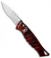Piranha Amazon Automatic Knife Red (3.45" Mirror Serr)