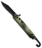 Colonial Knife Company M-724S Camo Auto Rescue Military Knife (3" Black Serr)