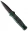 Piranha Prowler Green Tactical Automatic Knife (3.2" Black Plain)