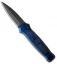 Piranha Prowler Blue Tactical Automatic Knife (3.2" Black Plain)