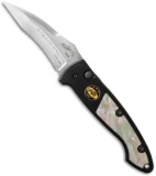 Randall King Custom Tsavo Wraith Automatic Knife Awabi Shell (3.125" Mirror)