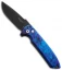 Pro-Tech Les George Rockeye Blue Jazz Automatic Knife (3.375" Black Plain)