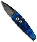 Pro-Tech Stinger Automatic Knife Blue Jazz (Black PLN) 409BT