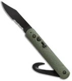 Colonial Auto Rescue Military Knife Strap Cutter Green (3" Black) M-726SC