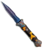 Rainy Vallotton Custom Eos Automatic Knife (4.125" Damascus)