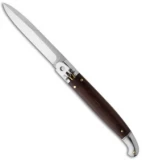 SKM 9.5" Fancy Lever Lock Automatic Knife Palisander Wood (4" Satin Bayo)