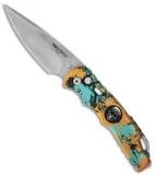 Pro-Tech TR-4 Splash Skull Proto Automatic Knife (4" Stonewash Plain)